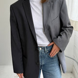 Contrasted blazer in Dark grey and grey pinstriped (Express shipping)