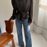 Belted blazer in Grey tones