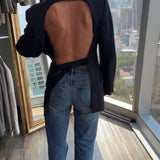 Stunning adjustable open back blazer