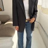 Vintage Burberry blazer in grey striped