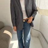 Plaid grey blazer