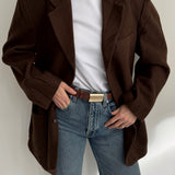 Beautiful chocolate brown thick blazer