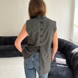 Double breasted vest in grey