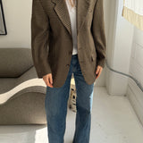 Black and yellow pattern blazer