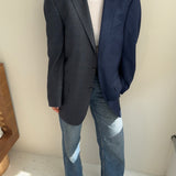 Blue toned contrasted blazer