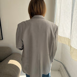 Structured grey wool blazer