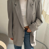 Structured grey wool blazer