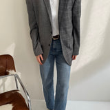 Contrasted blazer in grey tones