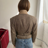 Gold speckled Belted blazer