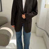 Blazer in brown with white specks