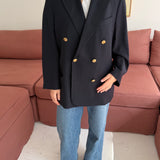 Double-breasted Button back blazer
