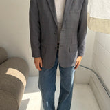 Plaid grey blazer