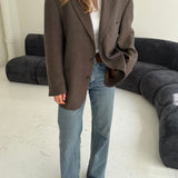 Brown herringbone Dior blazer