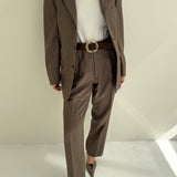 Brown wool suit