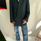 Emerald green button back blazer