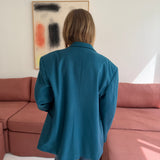 Bright green wool blazer