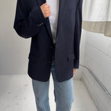 Navy button back blazer