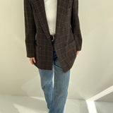 Double breasted blazer in brown with beautiful detailing