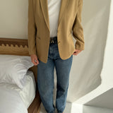 Camel fitted blazer