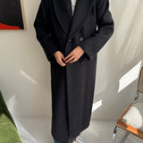 Heavy wool double breasted dark grey