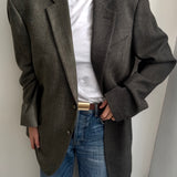 Green speckered contrasted blazer