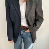 Navy textured two toned blazer