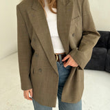 Double breasted vintage Dior khaki blazer