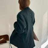 Emerald green button back blazer
