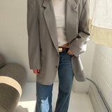 Structured grey wool blazer