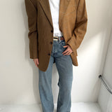 Contrasted blazer in warm tones