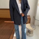 Stunning Dior double-breasted blazer in blue pinstriped
