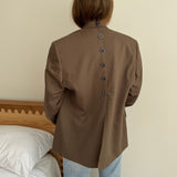 Brown button back blazer