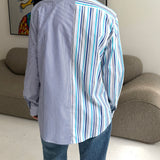 Blue toned contrasted shirt