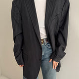 Stunning Ermenegildo Zegna grey pinstriped blazer