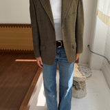 1970s herringbone blazer on thick wool