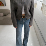 Speckered cold toned bomber jacket