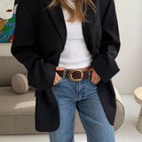 Beautiful vintage black Dior blazer with stripes