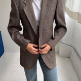 Stunning blazer in herringbone with colourful stripes