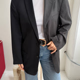 Contrasted blazer in grey and dark grey (Express shipping)