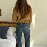 Bomber jacket in camel