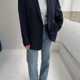 Navy button back blazer