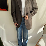 Two toned blazer in dusty brown tones