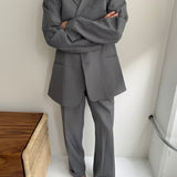 Pale grey pinstriped suit Dior suit