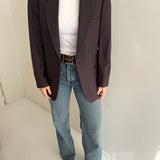 Burgundy/brown patterned blazer