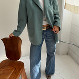 Stunning blazer in light blue cashmere and wool mix