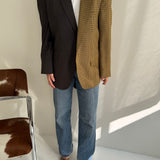 Contrasted blazer in brown tones
