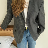 Grey blue toned contrasted blazer