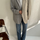 Cold toned checkered contrasted blazer