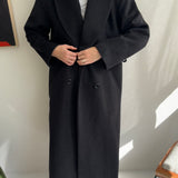 Heavy wool double breasted dark grey