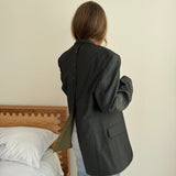 Deep green button back blazer